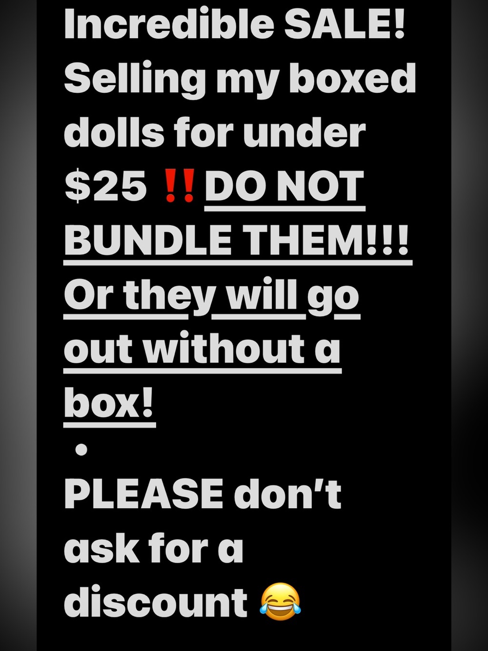 GIVING  MY DOLLS AWAY